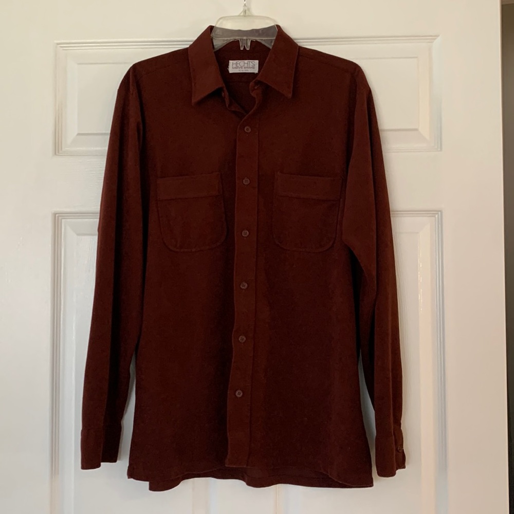 Vintage Hecht’s Men’s Store velour button down